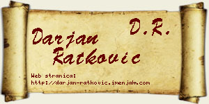 Darjan Ratković vizit kartica